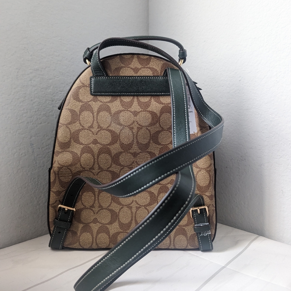 Coach Jordyn Backpack In Signature Canvas With Varsity Motif. - Picture 4 of 5